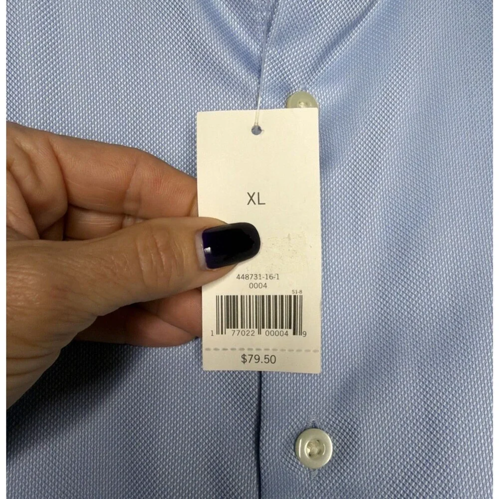 Banana Republic Egyptian Cotton Fitted Dress Shirt XL 17-17.5 French Cuff NWT